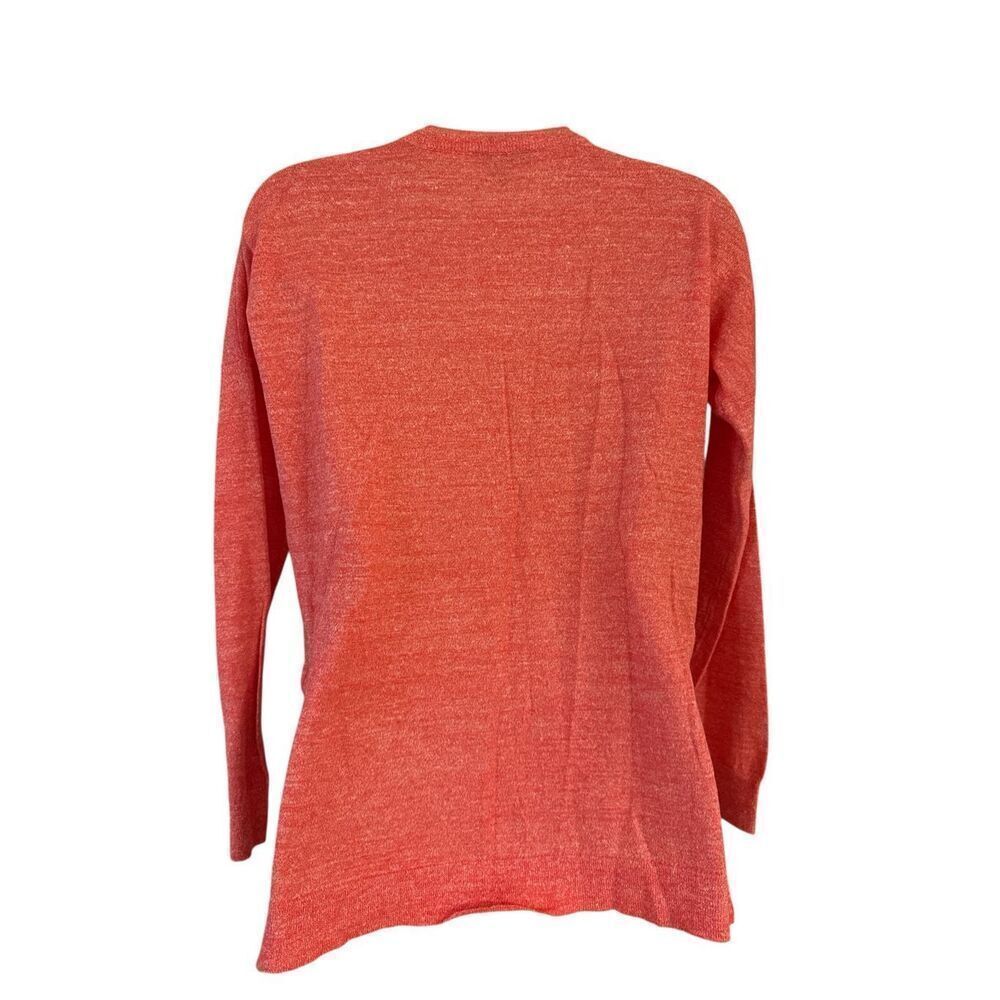 J.CREW Women’s Coral Merino Wool/ Linen Blend V-neck Sweater Size XXS - Picture 4 of 8